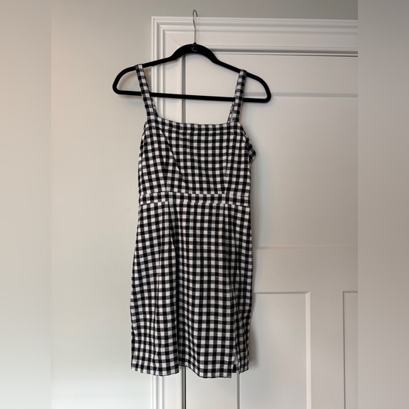 Abercrombie & Fitch Black and White Plaid Dress with Pockets, size Small - Picture 2 of 10